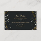 ゴールデンブラック大理石結婚のウェブサイト エンクロージャーカード (正面)