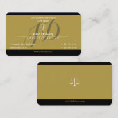 ゴールデンブラック弁護士 |弁護士 名刺 (正面/裏面)