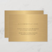 ゴールデンブラック結婚ズホテルアコモデーション エンクロージャーカード (正面/裏面)