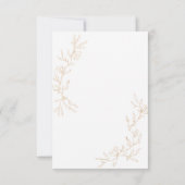 ゴールデンブランchesのウェディング 出欠カード (裏面)