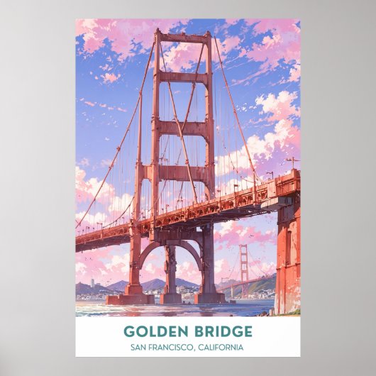 ゴールデンブリッジ – サンフランシスコ，カリフォルニア ポスター (正面)