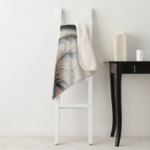 ゴールデンブリーズソフトブルーと金ゴールドフローリングアート シェルパブランケット (インサイチュ)