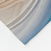 ゴールデンブリーズソフトブルーと金ゴールドフローリングアート フリースブランケット (角)