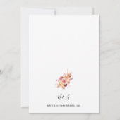 ゴールデンブルゴーニュ&赤面ピンクフローラ結婚ズ 招待状 (裏面)