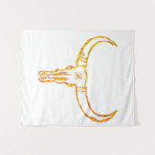 ゴールデンブルスカルマンダラウォールタペストリー タペストリー (正面(横))