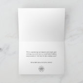 ゴールデンブルーのクリスマススター コーポレートグリーティング シーズンカード (内部)