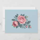 ゴールデンブルーの花25周年結婚記念日 招待状 (裏面)