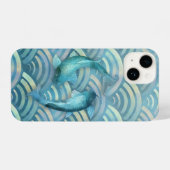 ゴールデンブルーはかりで測フィッシュ iPhoneケース (裏面横)