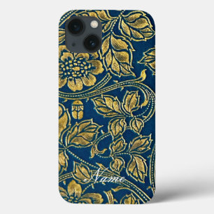 ゴールデンブルーエレガンス iPhone 13ケース