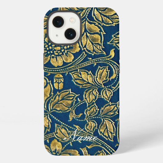 ゴールデンブルーエレガンス iPhoneケース (裏面)