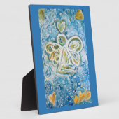 ゴールデンブルーエンジェルアートペイントプレートギフト フォトプラーク (側面)