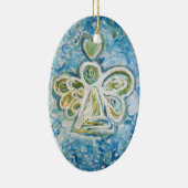 ゴールデンブルーエンジェルアートホリデーオーナメント セラミックオーナメント (右)