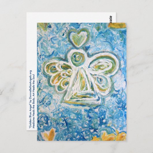 ゴールデンブルーエンジェルポストカード ポストカード (正面/裏面)