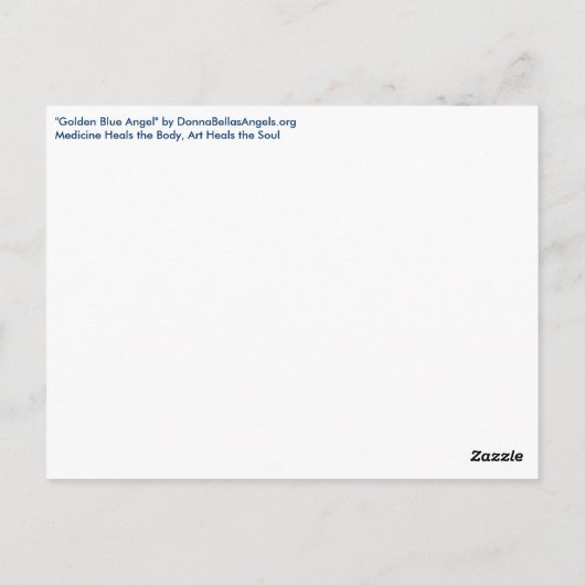 ゴールデンブルーエンジェルポストカード ポストカード (裏面)