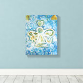 ゴールデンブルーエンジェル絵を描ズキャンバスプリントアート キャンバスプリント (インサイチュ (ウッドフロア))