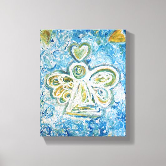 ゴールデンブルーエンジェル絵を描ズキャンバスプリントアート キャンバスプリント (正面)