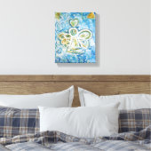 ゴールデンブルーエンジェル絵を描ズキャンバスプリントアート キャンバスプリント (インサイチュ (寝室))