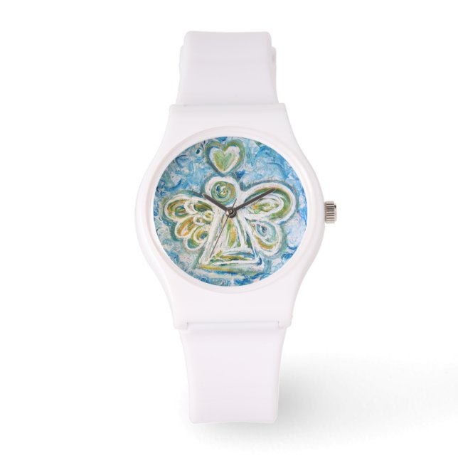 ゴールデンブルーガーディアンジェルカスタムデザイン 腕時計 (正面)