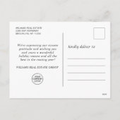 ゴールデンブルークリスマススターズ企業のグリーティング シーズンポストカード (裏面)