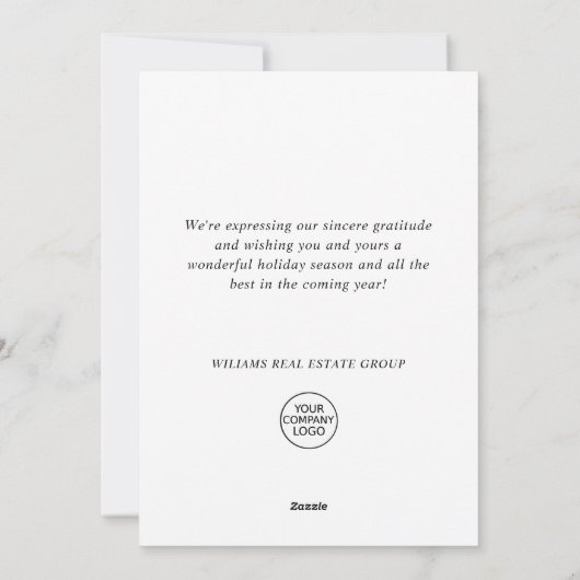 ゴールデンブルークリスマス飾りグリーティ企業のング シーズンカード (裏面)