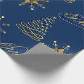 ゴールデンブルークリスマス ラッピングペーパー (角)