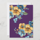 ゴールデンブルーフローラ結婚25周年 招待状 (裏面)