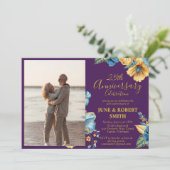 ゴールデンブルーフローラ結婚25周年 招待状 (スタンド正面)