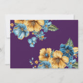 ゴールデンブルーフローラ結婚25周年 招待状 (裏面)