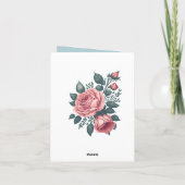 ゴールデンブルーフローラ結婚25周年 招待状 (裏面)