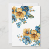 ゴールデンブルーフローラ結婚25周年 招待状 (裏面)