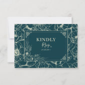 ゴールデンブルームツー 2 食事選択式 結婚式出欠返信カード 出欠カード (裏面)