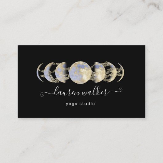 ゴールデンブルームーンフェイズヨガスタジオ名刺 名刺 (正面)