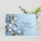 ゴールデンブルー クリスマス オーナメント 法人向けグリーティング (スタンド正面)