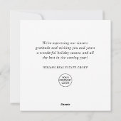 ゴールデンブルー クリスマス オーナメント 法人向けグリーティング (裏面)