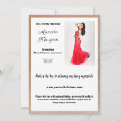 ゴールデンブロンズのページェントのオートグラフカード 招待状 (裏面)