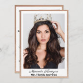 ゴールデンブロンズのページェントのオートグラフカード 招待状 (正面/裏面)