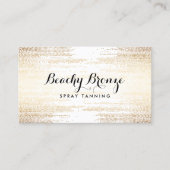 ゴールデンブロンズの紙吹雪ドット 名刺 (正面)