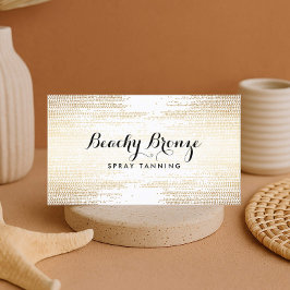 ゴールデンブロンズの紙吹雪ドット 名刺