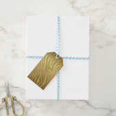 ゴールデンブロンズゼブラプリントジャングルサファリガラス ギフトタグ (より糸付き)