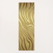 ゴールデンブロンズゼブラプリントジャングルサファリガラス ヨガマット (裏面)