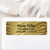 ゴールデンブロンズゼブラプリントジャングルサファリガラス ラベル (インサイチュ)