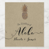 ゴールデンブロンズパイナップルクラフトナチュラルワイン ワインラベル (シングルラベル)