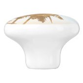 ゴールデンブロンズパームズグラデーションビーチパームツリーズシック セラミックノブ (側面)