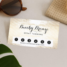 ゴールデンブロンズ紙吹雪ドットサロンパンチカード ロイヤリティカード