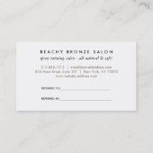 ゴールデンブロンズ紙吹雪ドットサロン紹介カード 紹介カード (裏面)