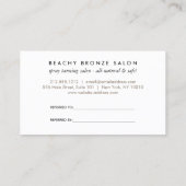 ゴールデンブロンズ紙吹雪ドットサロン紹介カード 紹介カード (裏面)