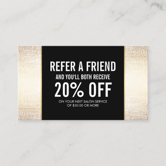 ゴールデンブロンズ紙吹雪ドットサロン紹介カード 紹介カード (正面)