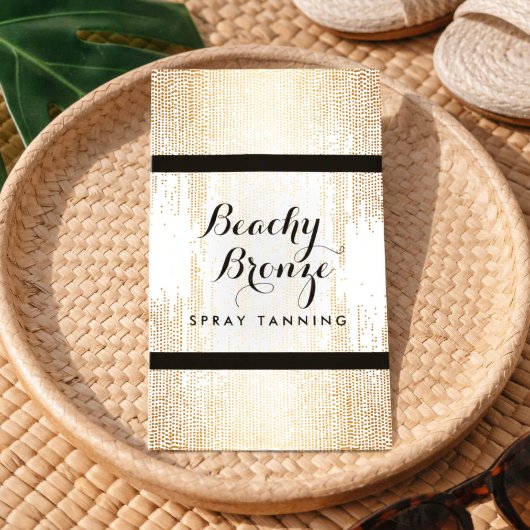 ゴールデンブロンズ紙吹雪ドットスプレータニングサロン 名刺