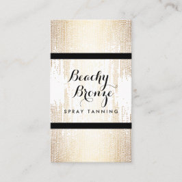 ゴールデンブロンズ紙吹雪ドットスプレータニングサロン 名刺