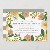ゴールデンブーケ感謝祭ディナー招待状 招待状 (正面/裏面)